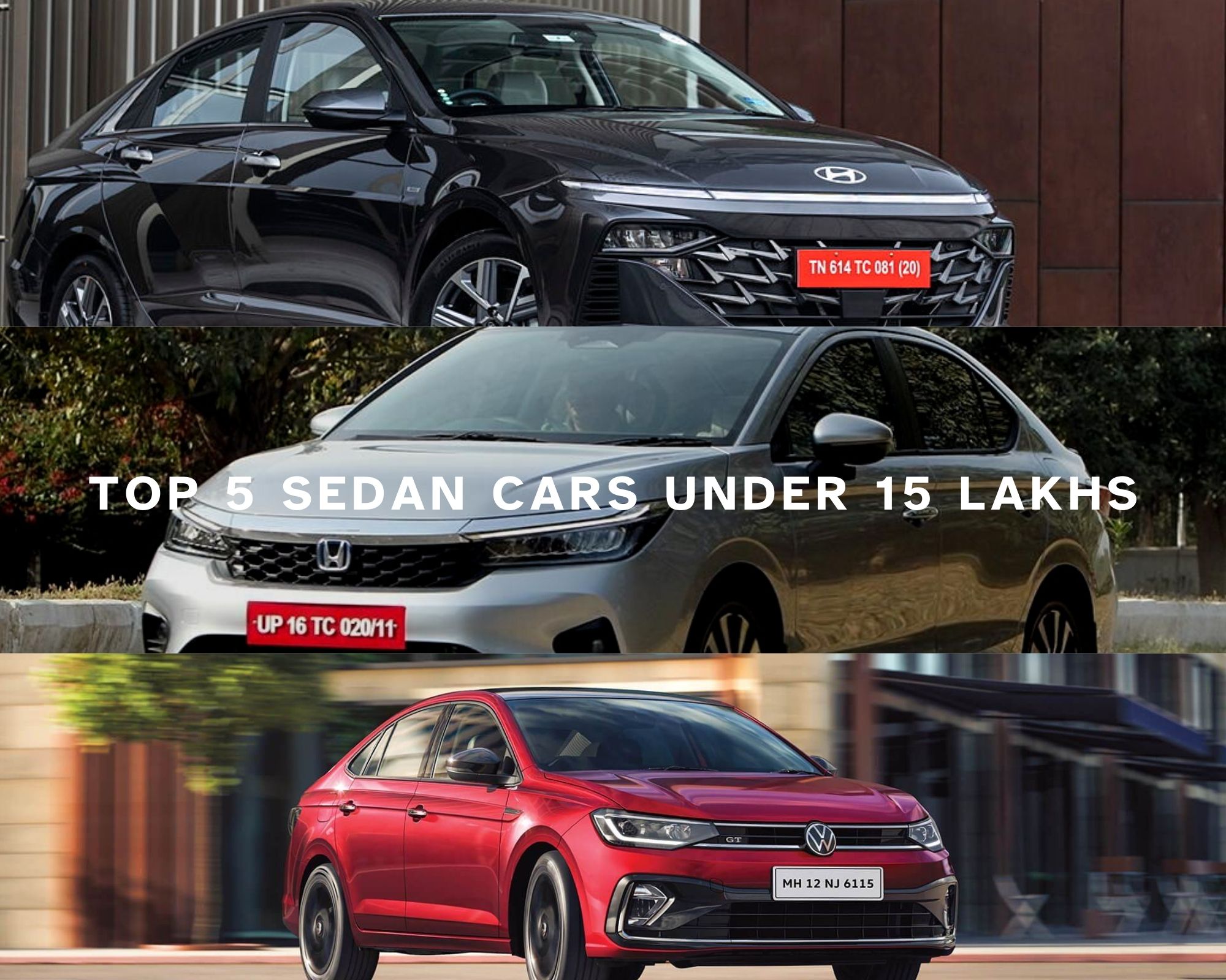 Sedan cars under 15 lakhs 