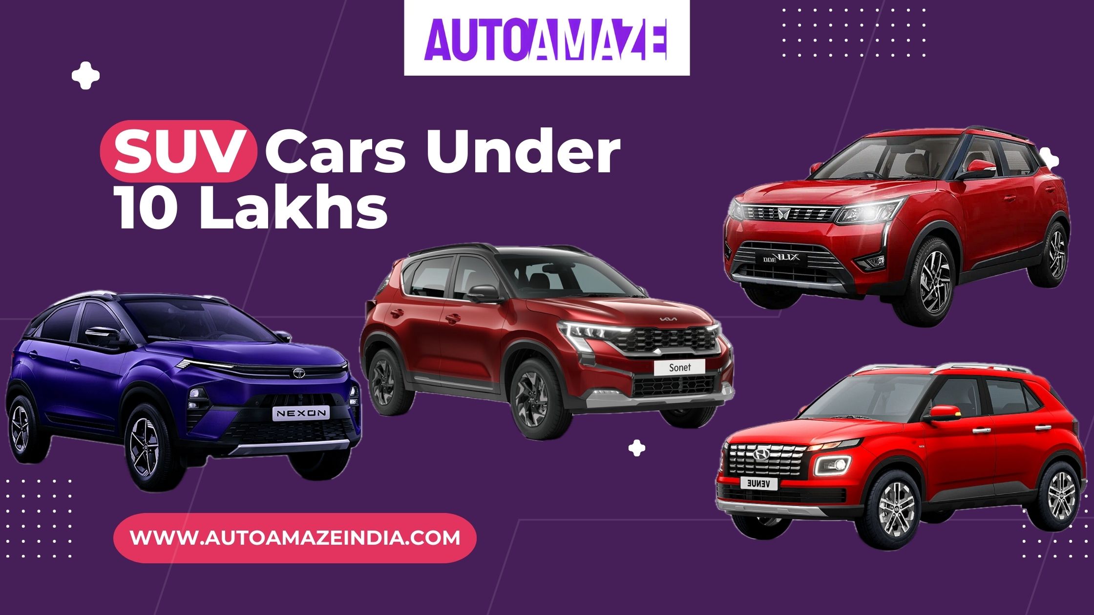 SUV Cars under 10 Lakhs A Comprehensive Guide (2024) Auto Amaze India