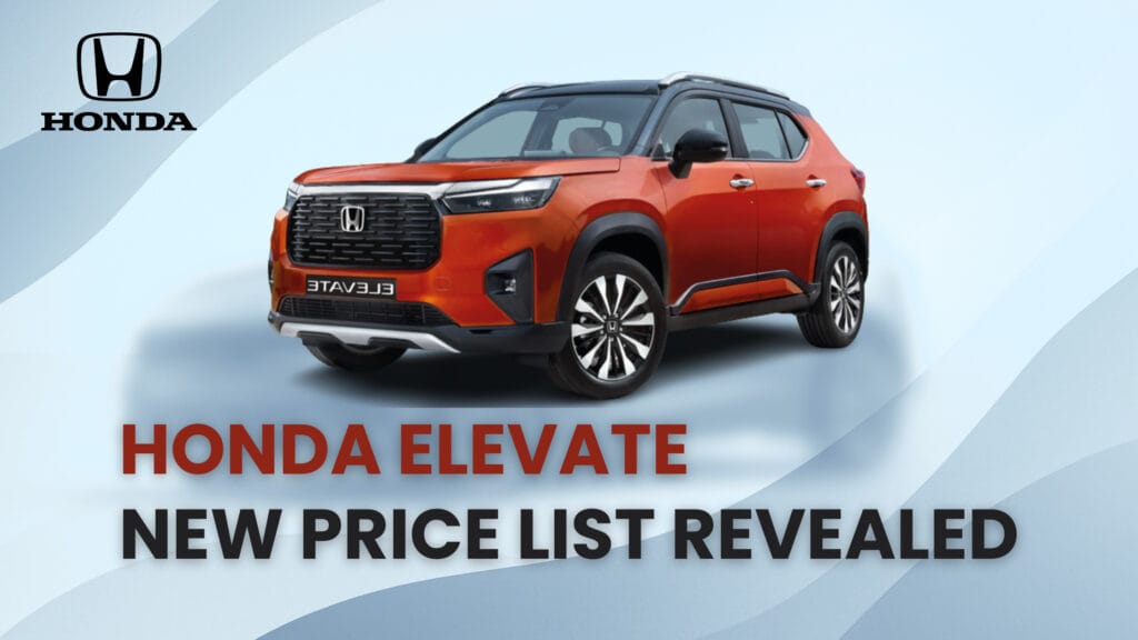 Honda Elevate New Price List